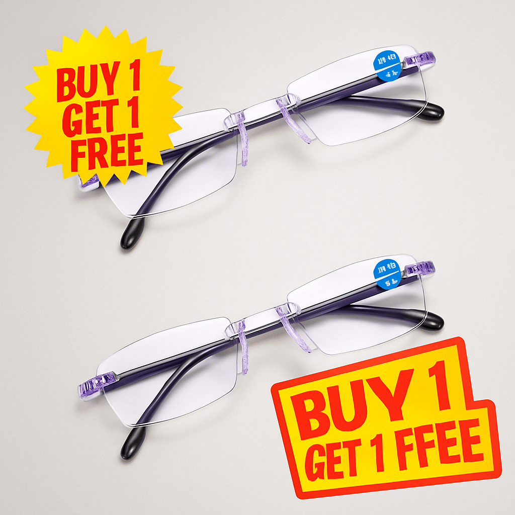     			THMT Square Rimless Reading Glasses
