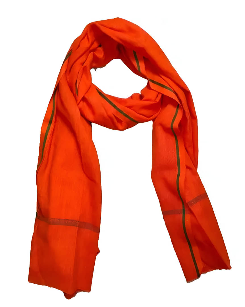     			TVORA CLOTHING Orange Cotton Men's Stoles ( Pack of 1 )