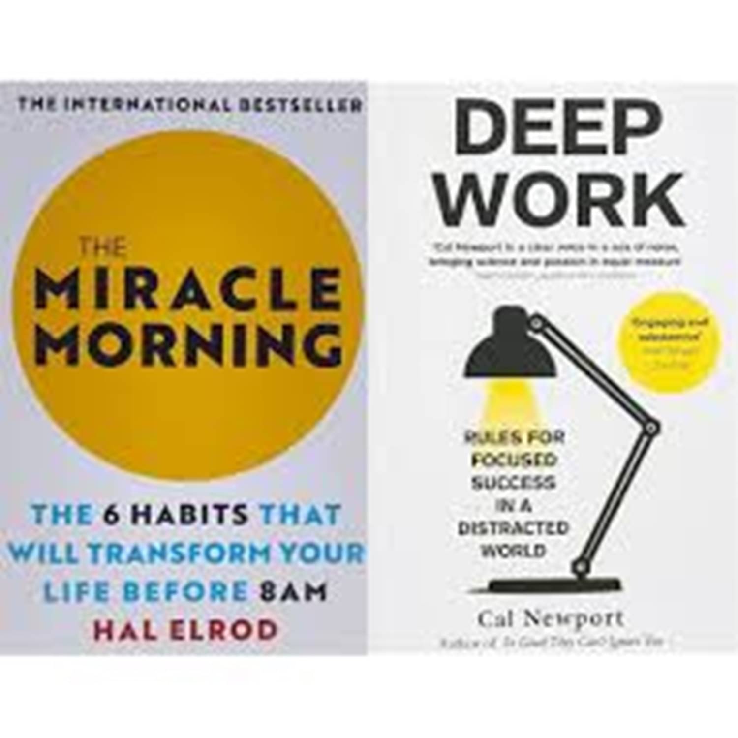 The Miracle Morning: The 6 Habits That Will Transform Your Life Before 8Am + Deep Work: Rules For Focused Success In A Distracted World (Set of 2 Books)     			The Miracle Morning: The 6 Habits That Will Transform Your Life Before 8Am + Deep Work: Rules For Focused Success In A Distracted World (Set of 2 Books)