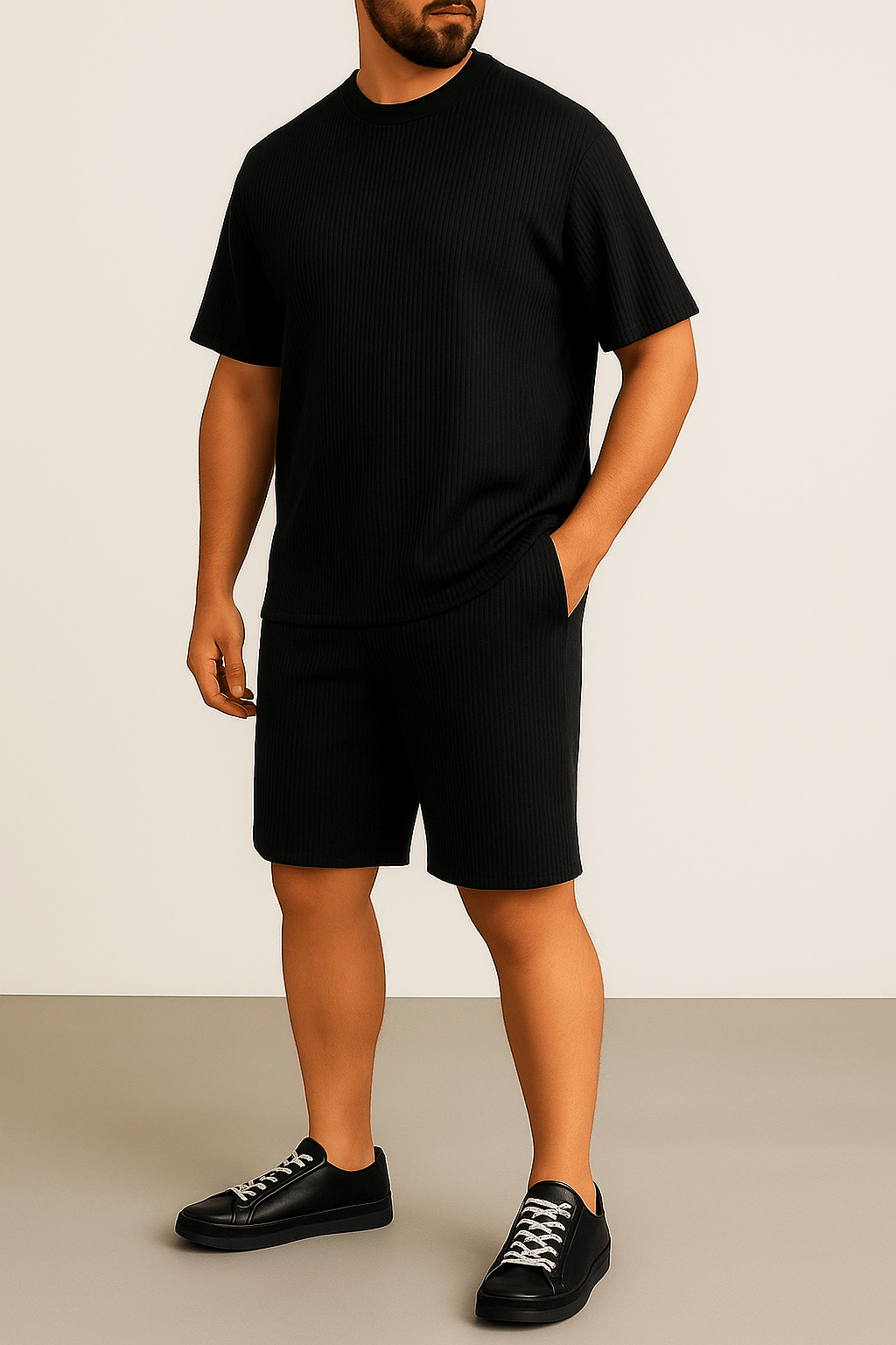     			VIOUR Men's T-shirt Shorts Co-Ords Set ( Pack of 1 , Black )