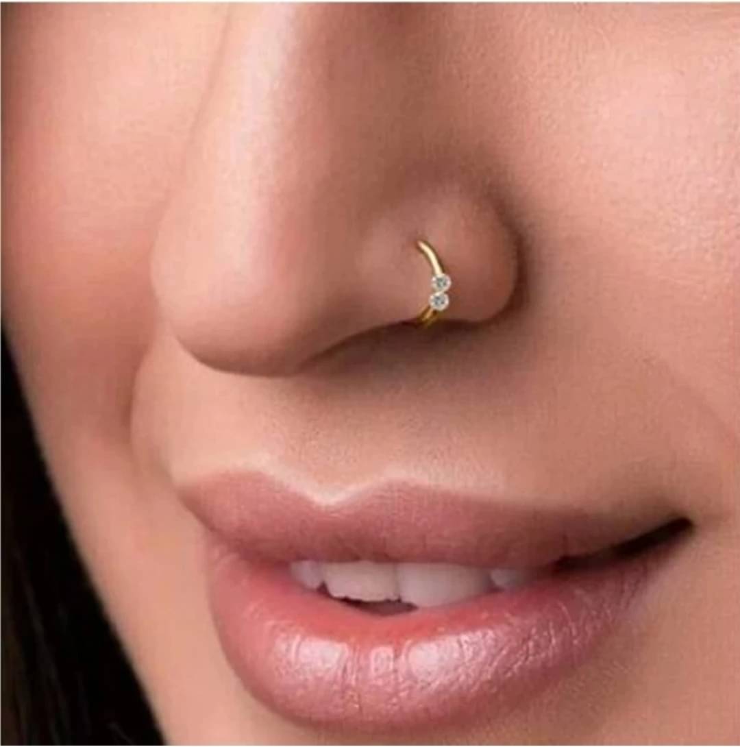     			house of common Gold-plated Plated Alloy Nose Stud ()