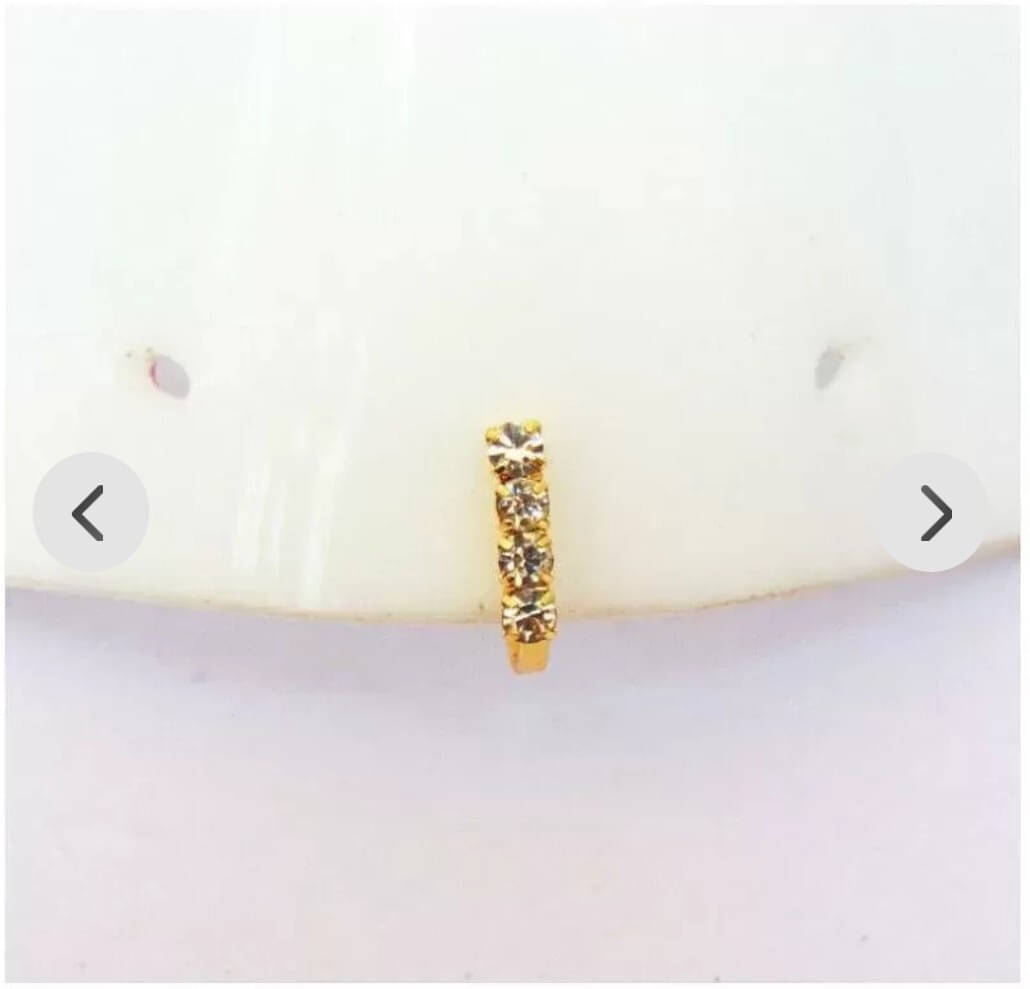     			house of common Gold-plated Plated Metal Nose Stud ()