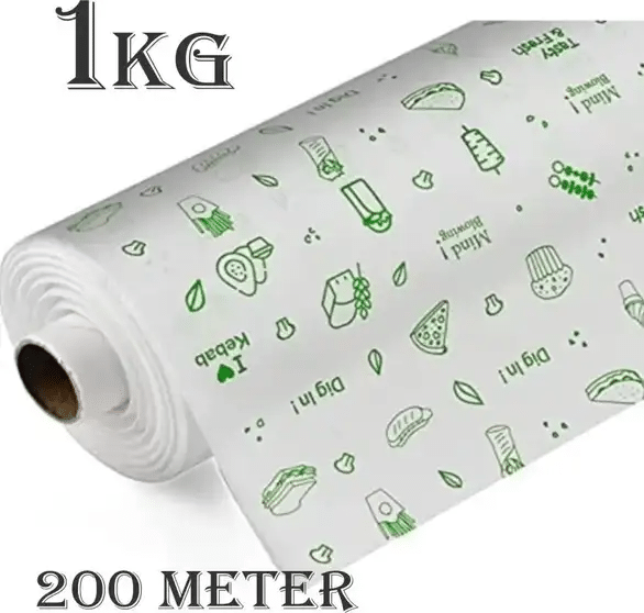 1 KG Butter Paper Roll, Grease Proof Baking Paper, Used in Baking, Cooking, Wrapping, Grilling, Steaming, Food Wrapping Roll. 1 KG Butter Paper Roll, Grease Proof Baking Paper, Used in Baking, Cooking, Wrapping, Grilling, Steaming, Food Wrapping Roll.