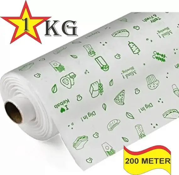 1 KG Butter Paper Roll, Grease Proof Baking Paper, Used in Baking, Cooking, Wrapping, Grilling, Steaming, Food Wrapping Roll. 1 KG Butter Paper Roll, Grease Proof Baking Paper, Used in Baking, Cooking, Wrapping, Grilling, Steaming, Food Wrapping Roll.