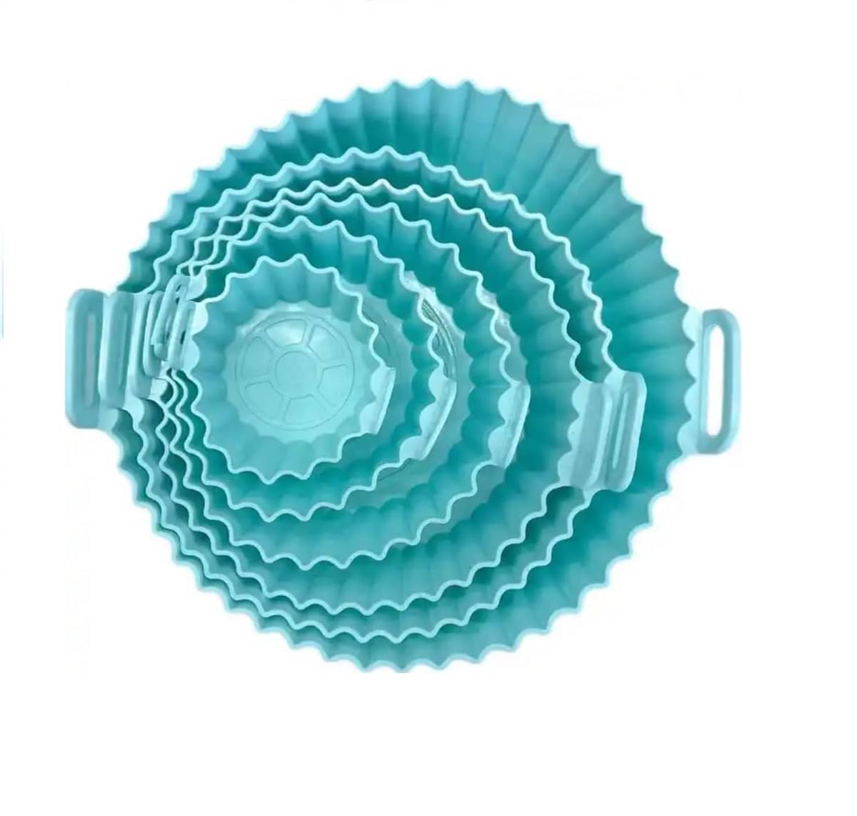     			6 pcs. Reusable Air Fryer Silicone Pot Liners | Non-Stick Heat-Resistant Basket Baking Trays | Airfryer Oven Accessories | Dishwasher Safe | Multicolor | (Pack of 1)