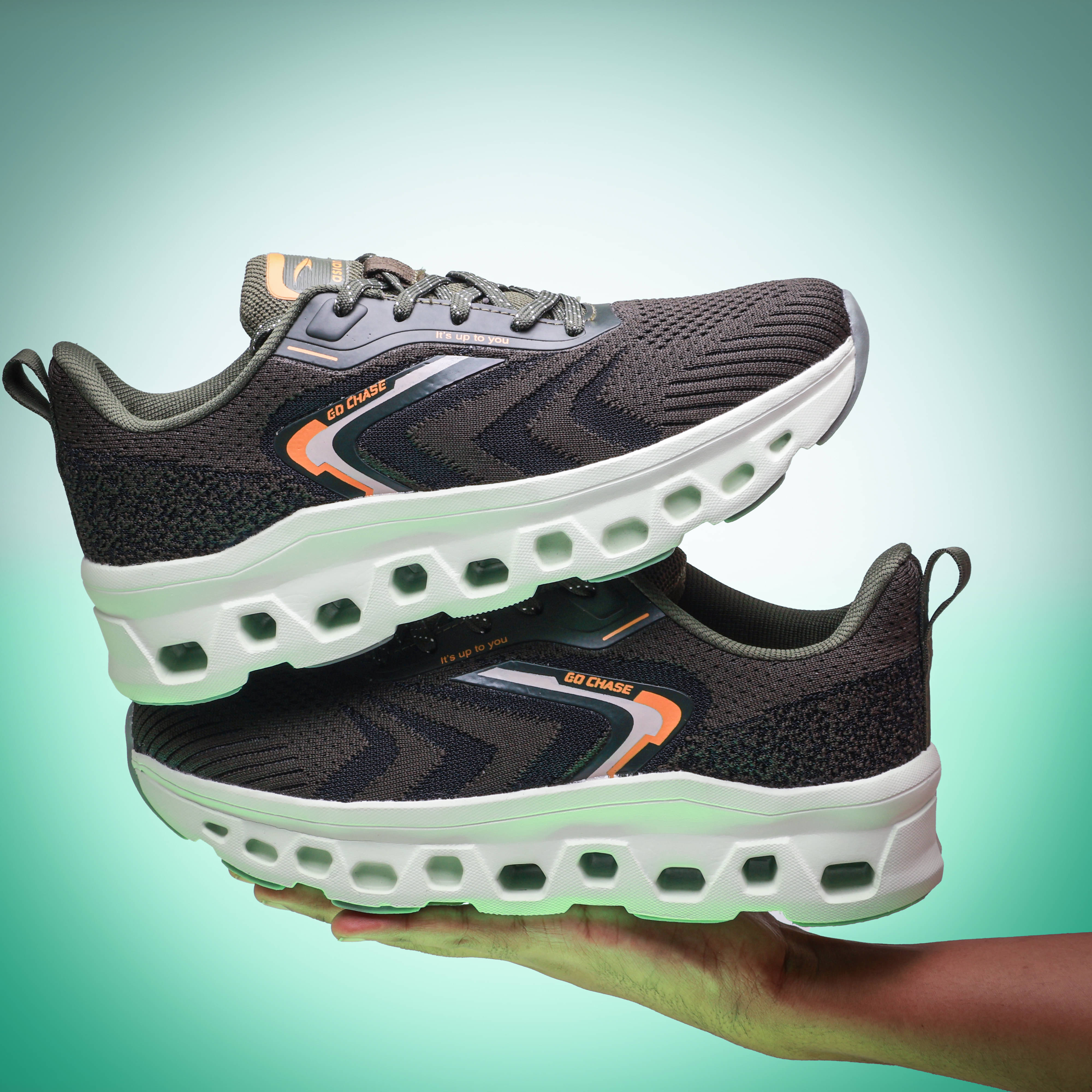     			ASIAN POWERPLAY-28 Olive Men's Sports Running Shoes