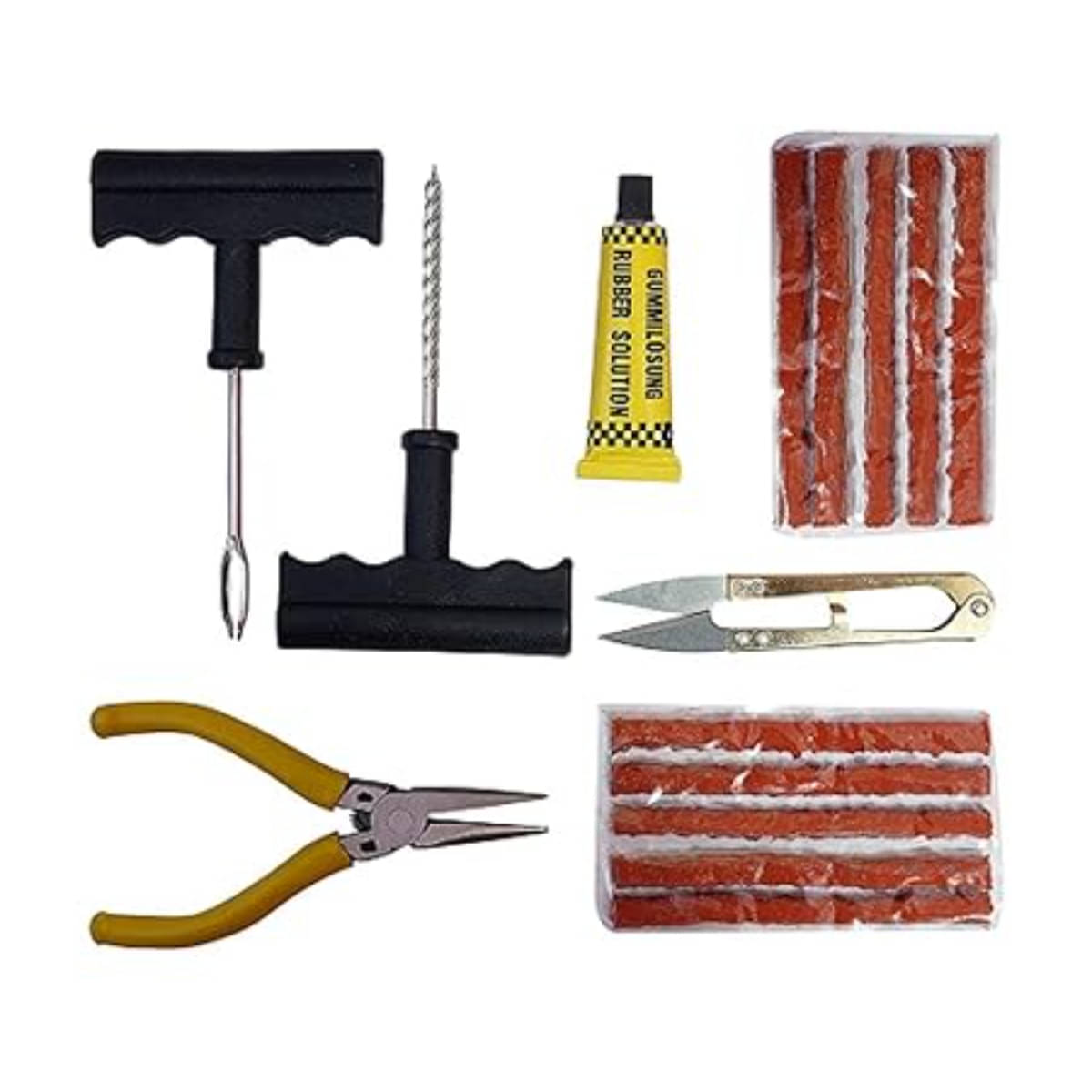 Auto care Tubeless Tyre Puncture Repair Kit 5 - 10 Strips Auto care Tubeless Tyre Puncture Repair Kit 5 - 10 Strips