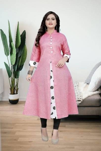 BONISTA FASHION FOR ALL Women Cotton Flex Solid A-line Kurti ( Pink ) BONISTA FASHION FOR ALL Women Cotton Flex Solid A-line Kurti ( Pink )