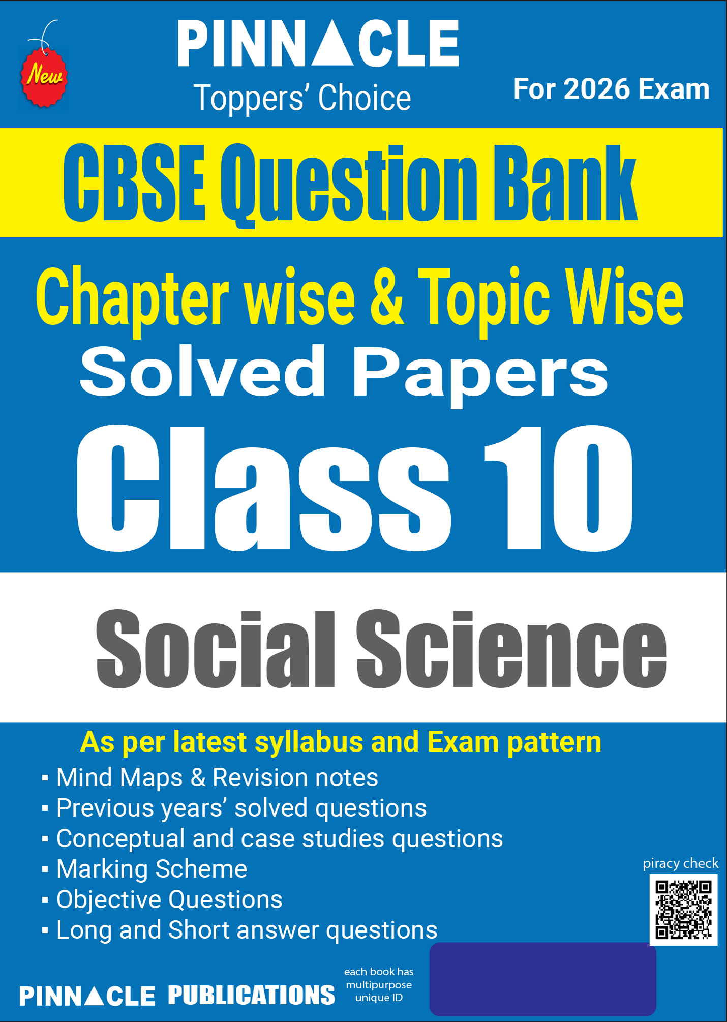CBSE Class 10 Social Science Question Bank – Chapter wise & Topic wise | Based on Latest Syllabus & Exam Pattern | For 2026 Board Exam CBSE Class 10 Social Science Question Bank – Chapter wise & Topic wise | Based on Latest Syllabus & Exam Pattern | For 2026 Board Exam