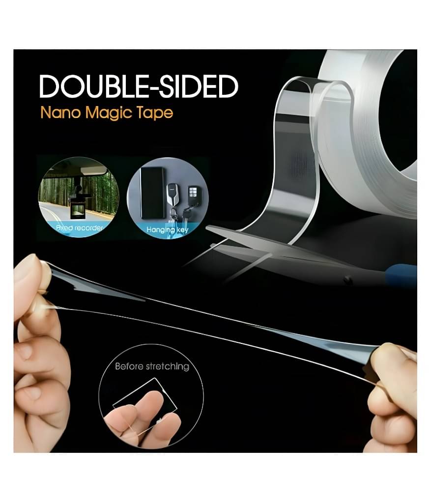     			DAYANI BROTHER'S Transparent Double Sided Flax Tape + Nano Tape ( Pack of 1 )