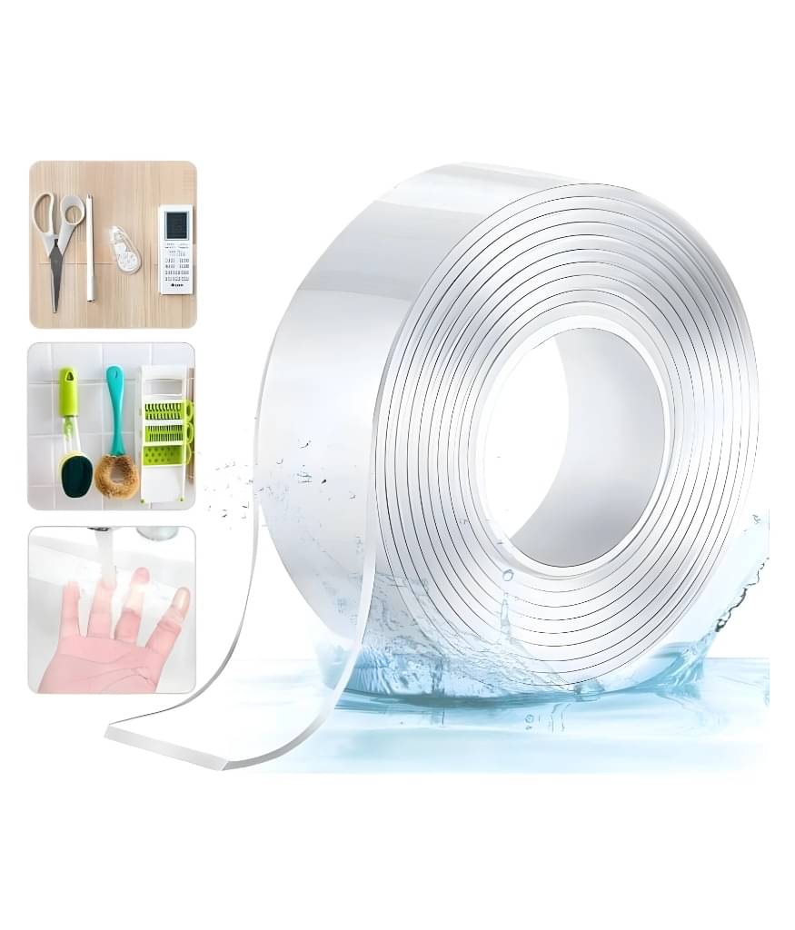 DAYANI BROTHER'S Transparent Double Sided Flax Tape + Nano Tape ( Pack of 1 ) DAYANI BROTHER'S Transparent Double Sided Flax Tape + Nano Tape ( Pack of 1 )