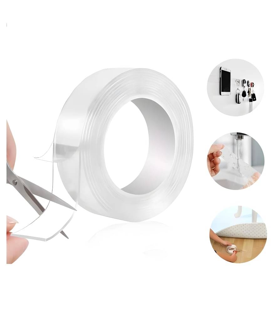     			DAYANI BROTHER'S Transparent Double Sided Flax Tape + Nano Tape ( Pack of 1 )