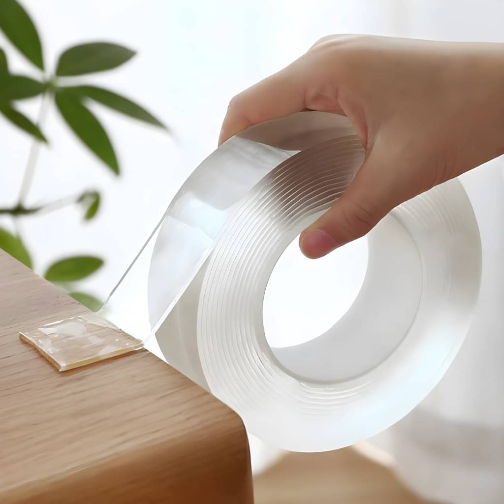 DAYANI BROTHER'S Transparent Double Sided Flax Tape + Nano Tape ( Pack of 1 ) DAYANI BROTHER'S Transparent Double Sided Flax Tape + Nano Tape ( Pack of 1 )