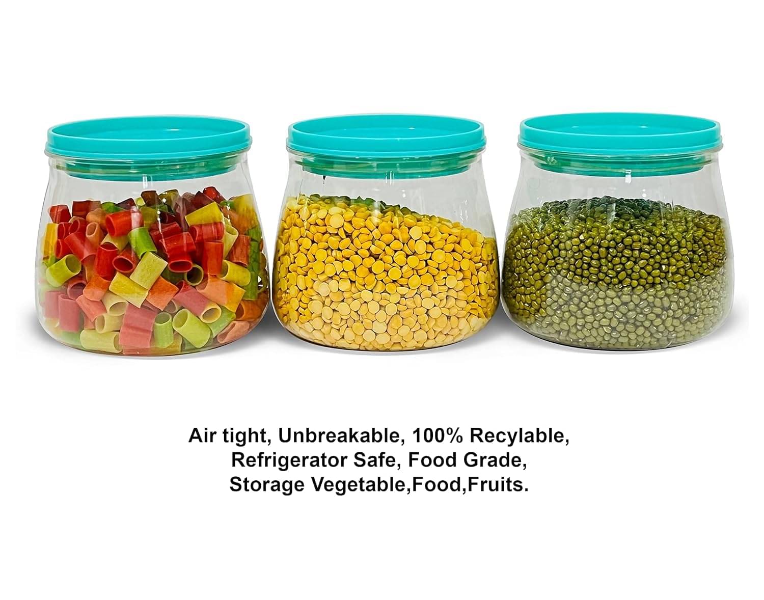     			Dhiya Plastic Transparent Food Container ( Set of 6 )