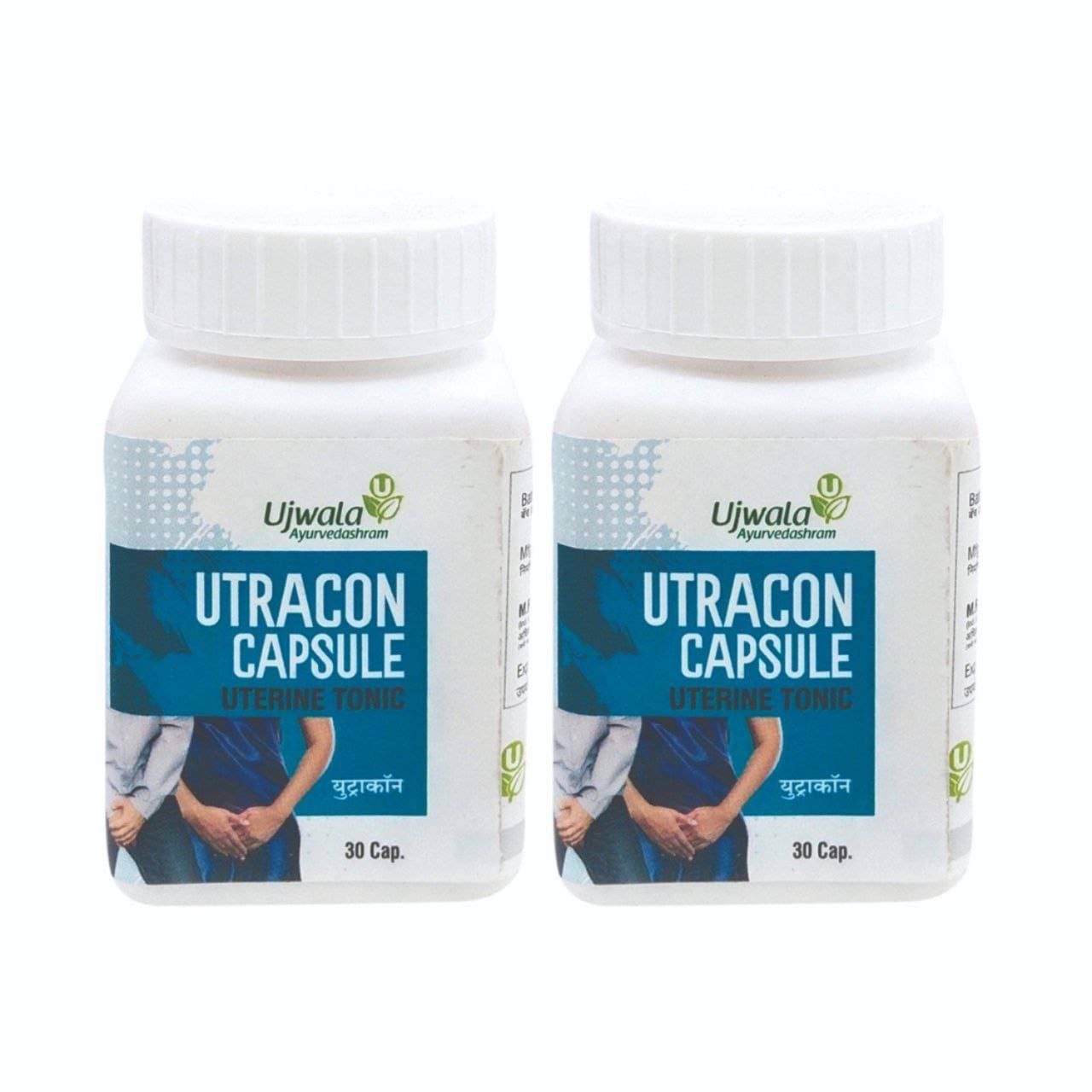 Ujwala Ayurvedashram Utracon Capsule I Uterinetonic, Urinary Track Infection , Vaginal Infection 30 No.S (Pack of 2) Ujwala Ayurvedashram Utracon Capsule I Uterinetonic, Urinary Track Infection , Vaginal Infection 30 No.S (Pack of 2)