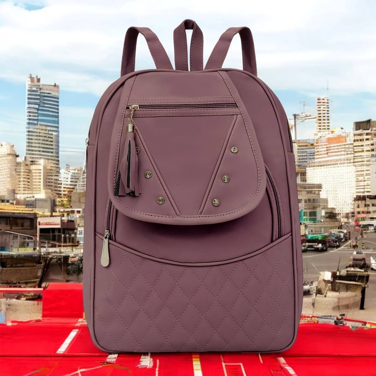     			MI PLUS Backpack PU Set of 1 ( Maroon )