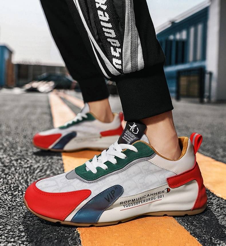     			PM Traders Running Shoes For Men Red Men's Sneakers