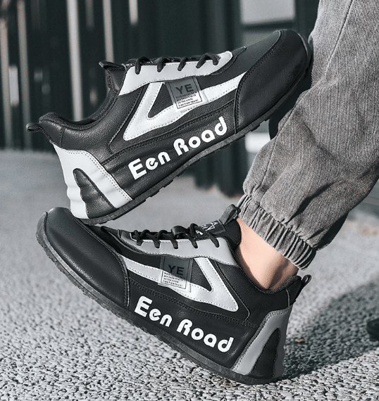     			PM Traders Running Shoes For Men Black Men's Sneakers