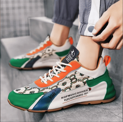     			PM Traders Running Shoes For Men Green Men's Sneakers