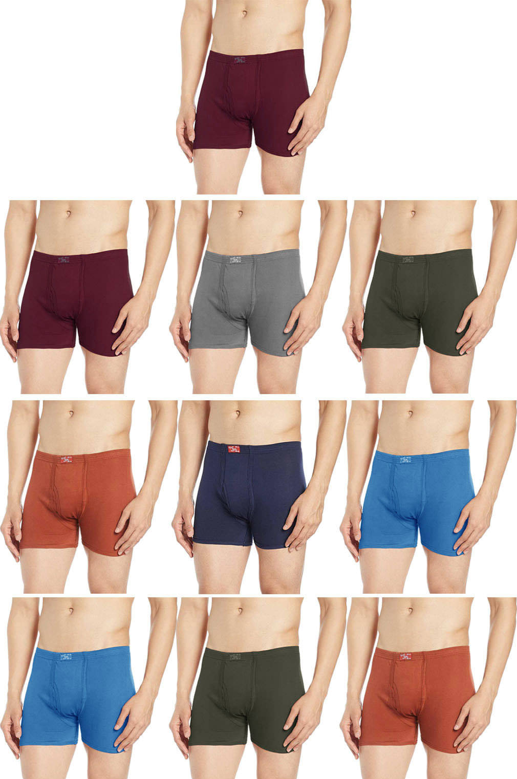 Rupa Jon Pack of 10 Cotton Trunks For Men's ( Multicolor ) Rupa Jon Pack of 10 Cotton Trunks For Men's ( Multicolor )