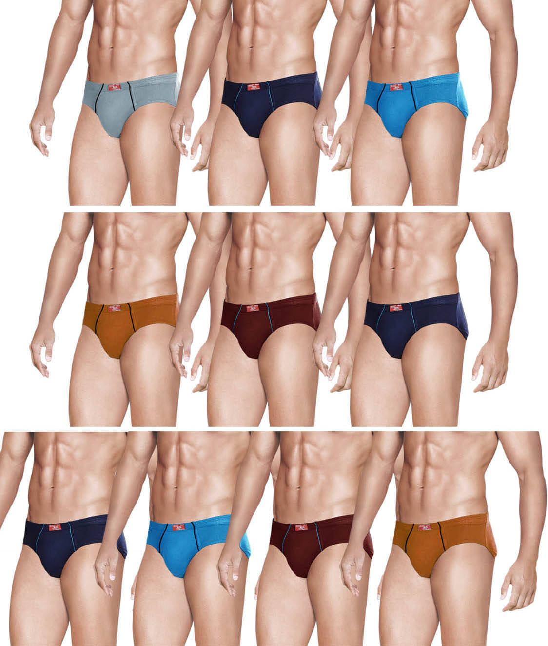    			Rupa Jon Pack of 10 Cotton Briefs For Men's ( Multicolor )
