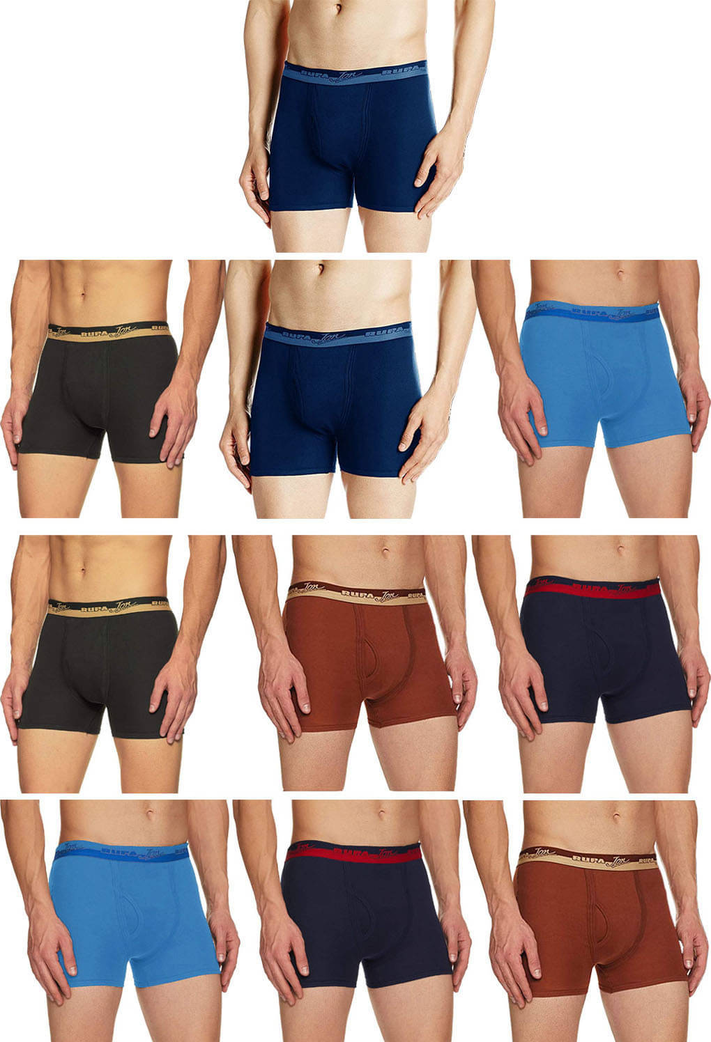 Rupa Jon Pack of 10 Cotton Trunks For Men's ( Multicolor ) Rupa Jon Pack of 10 Cotton Trunks For Men's ( Multicolor )