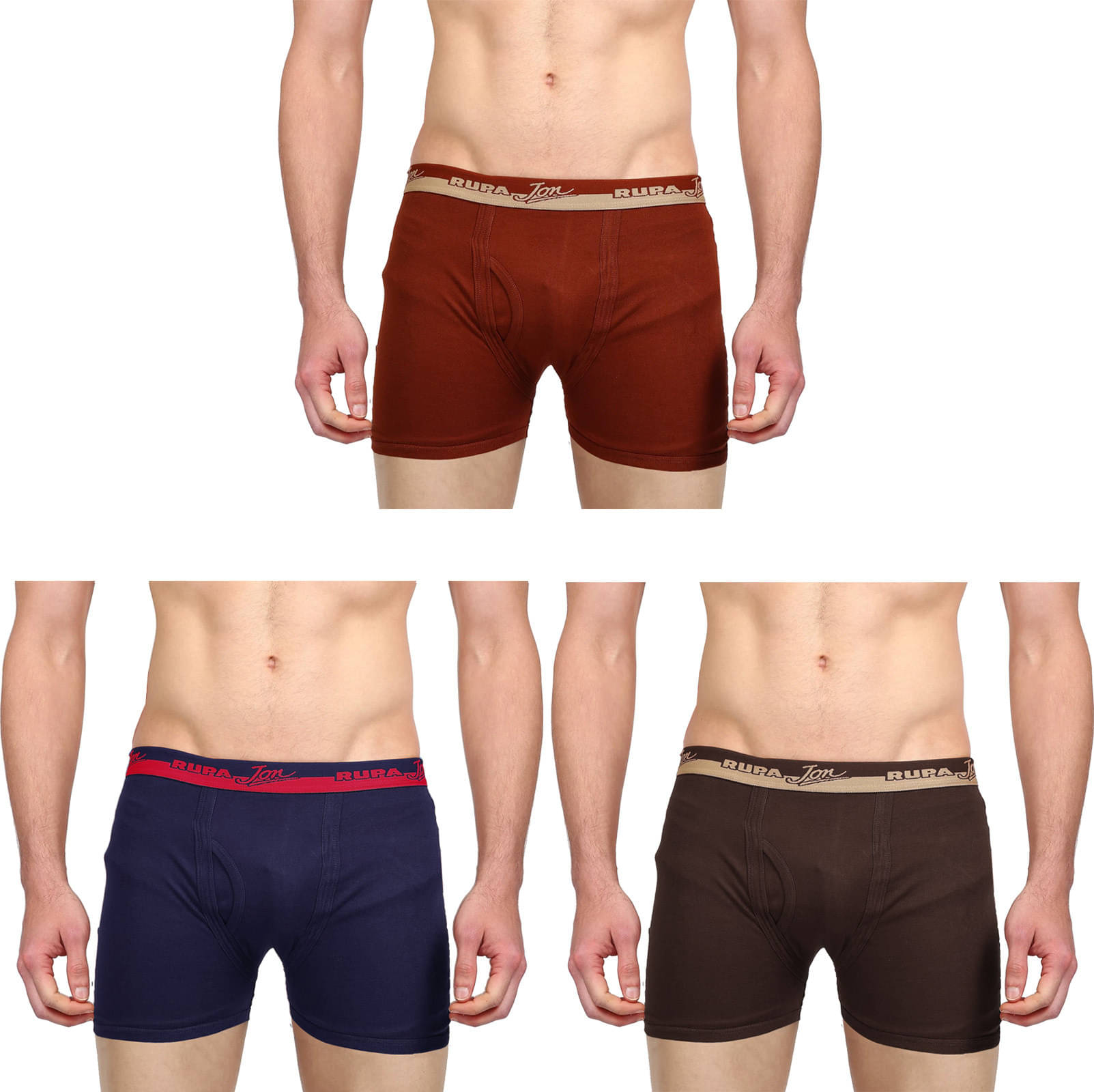     			Rupa Jon Pack of 3 Cotton Trunks For Men's ( Multicolor )