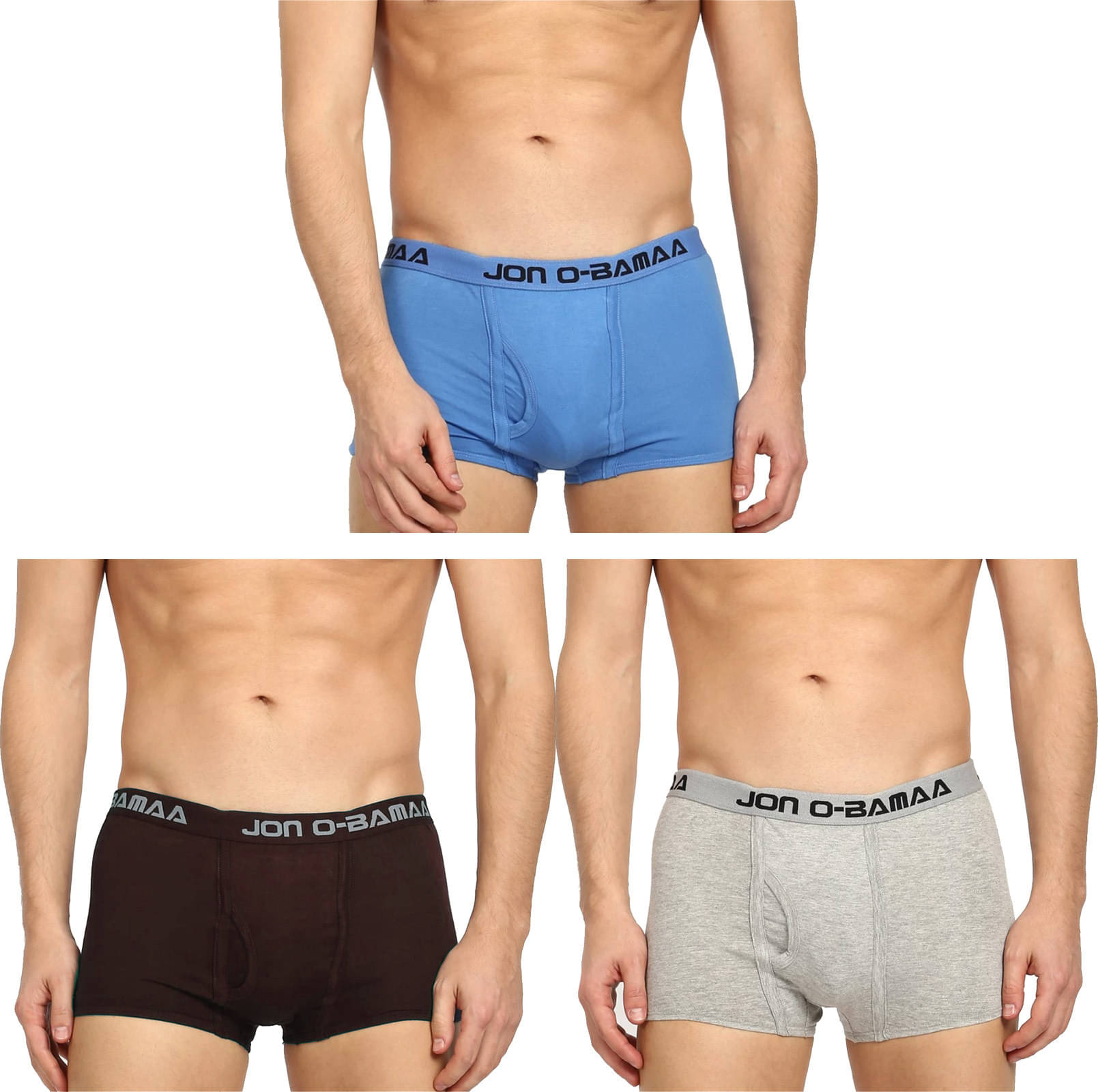     			Rupa Jon Pack of 3 Cotton Trunks For Men's ( Multicolor )