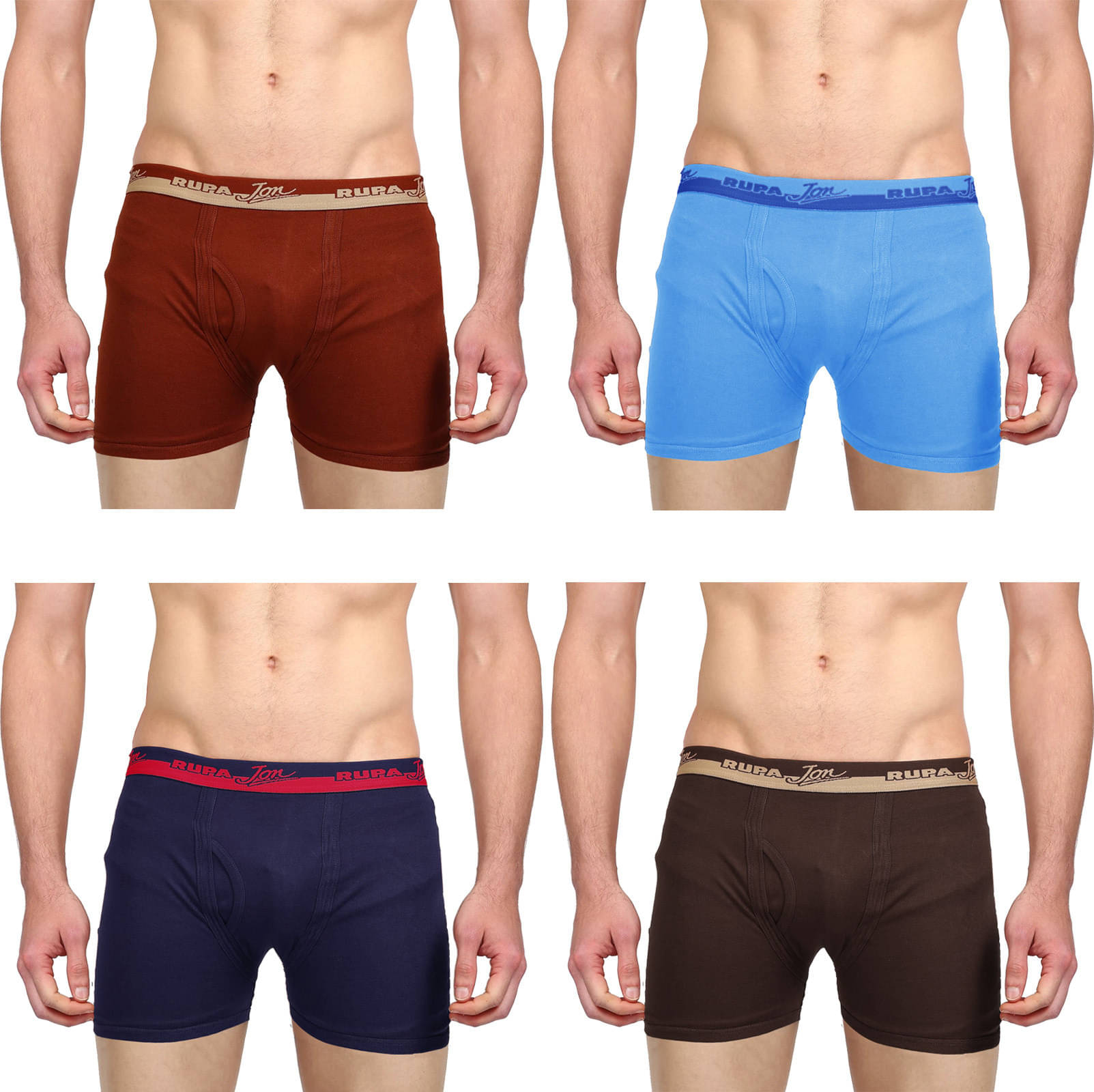 Rupa Jon Pack of 4 Cotton Trunks For Men's ( Multicolor ) Rupa Jon Pack of 4 Cotton Trunks For Men's ( Multicolor )