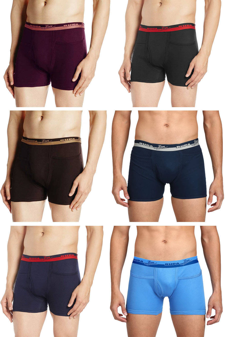 Rupa Jon Pack of 6 Cotton Trunks For Men's ( Multicolor ) Rupa Jon Pack of 6 Cotton Trunks For Men's ( Multicolor )