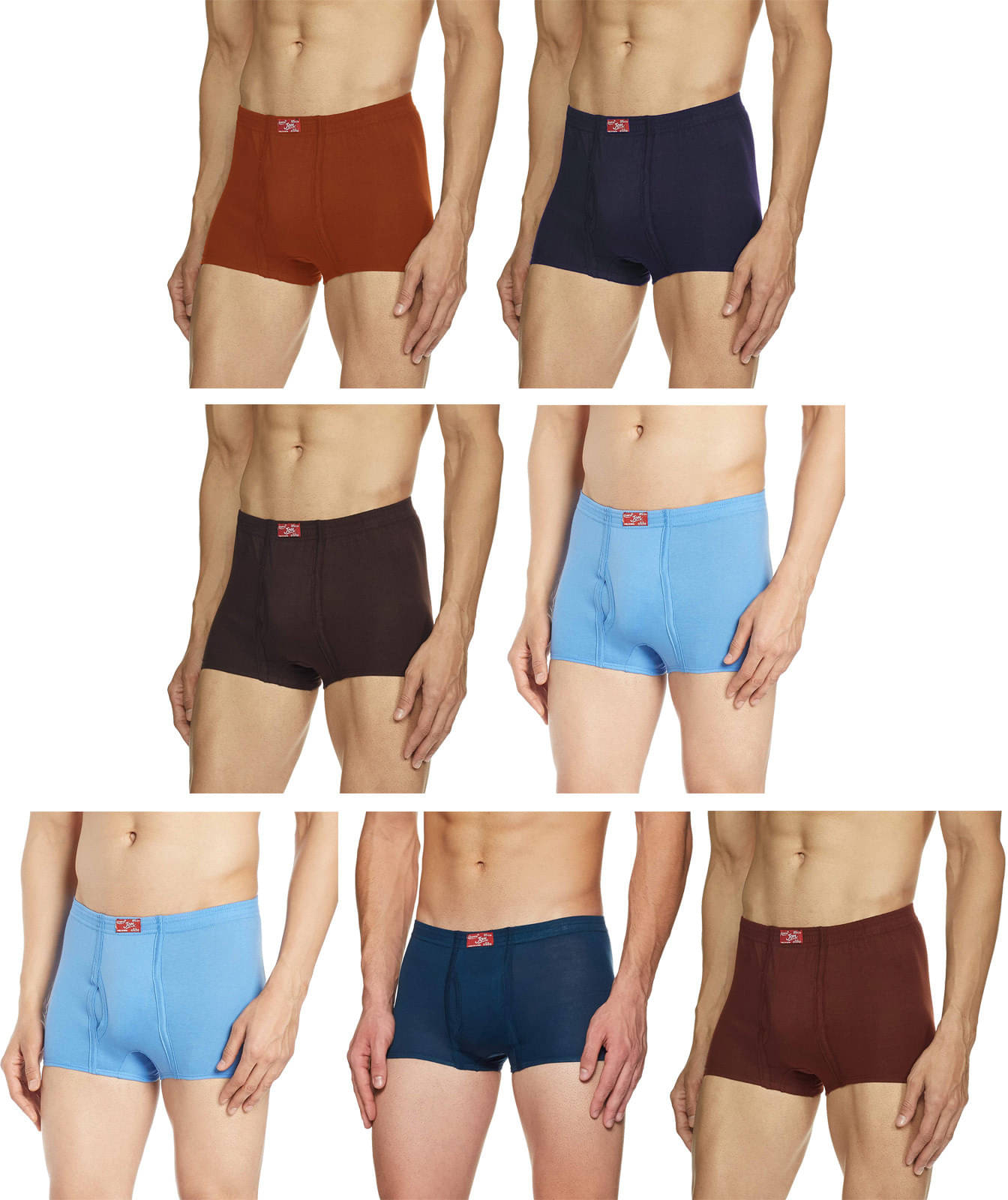 Rupa Jon Pack of 7 Cotton Trunks For Men's ( Multicolor ) Rupa Jon Pack of 7 Cotton Trunks For Men's ( Multicolor )