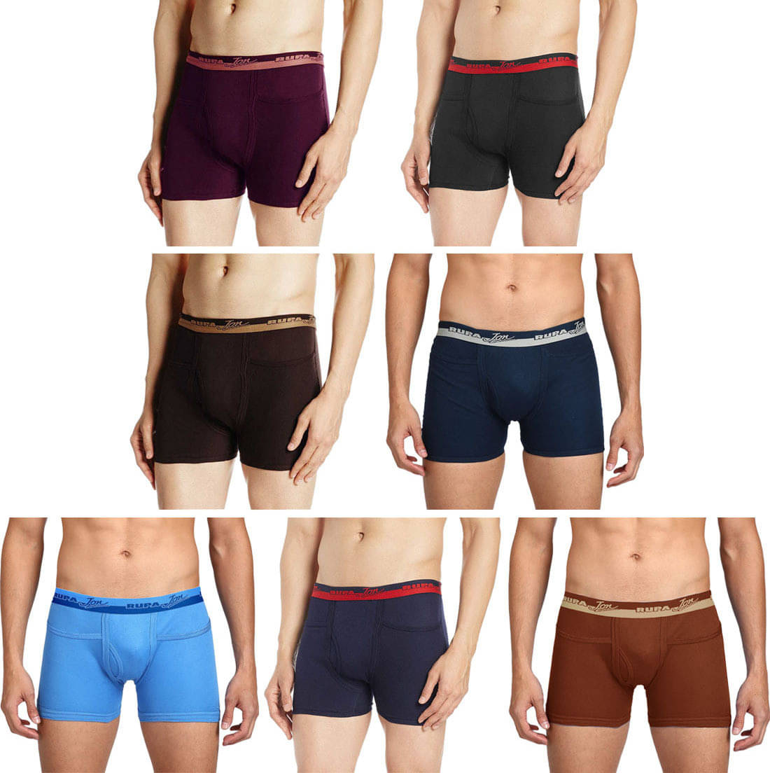 Rupa Jon Pack of 7 Cotton Trunks For Men's ( Multicolor ) Rupa Jon Pack of 7 Cotton Trunks For Men's ( Multicolor )