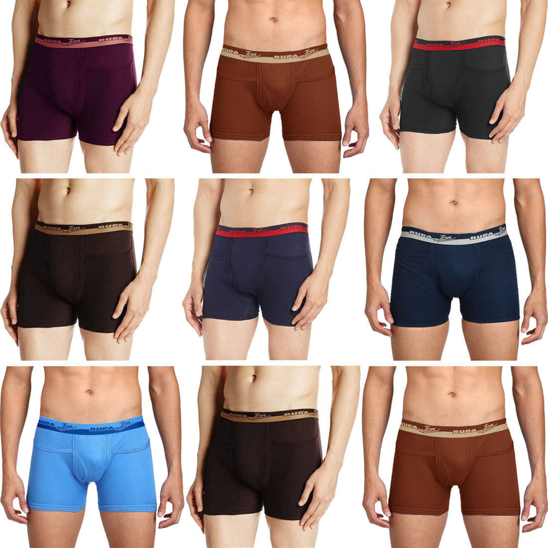 Rupa Jon Pack of 9 Cotton Trunks For Men's ( Multicolor ) Rupa Jon Pack of 9 Cotton Trunks For Men's ( Multicolor )