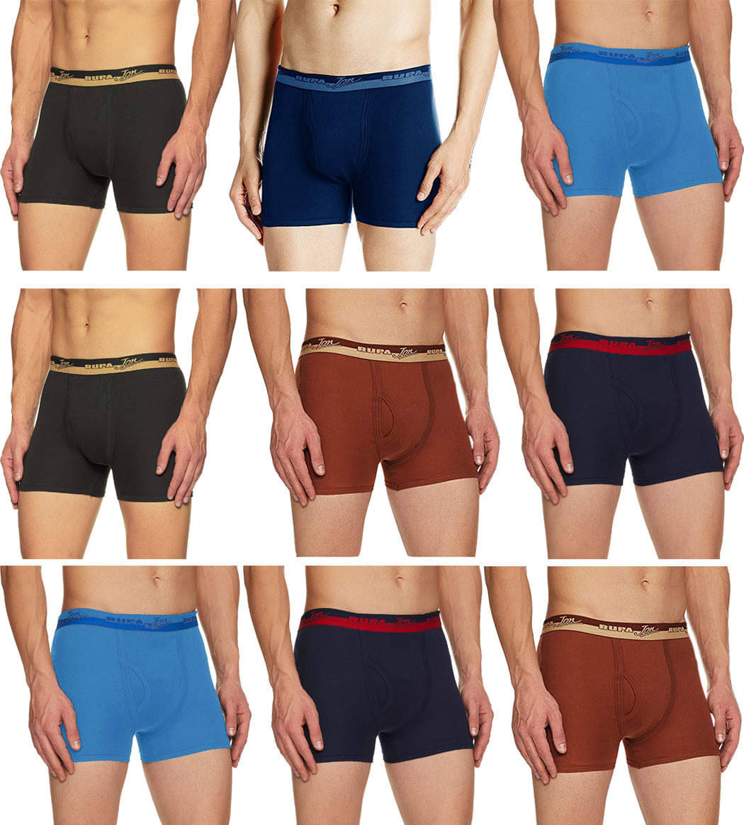     			Rupa Jon Pack of 9 Cotton Trunks For Men's ( Multicolor )