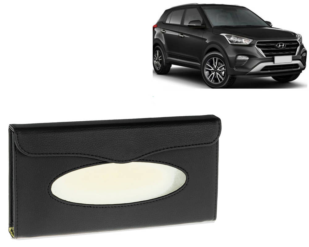     			Car Tissue Holder, Sun Visor Napkin Holder, Car Visor Tissue Holder, Tissue Holder (Black) For Creta 2019