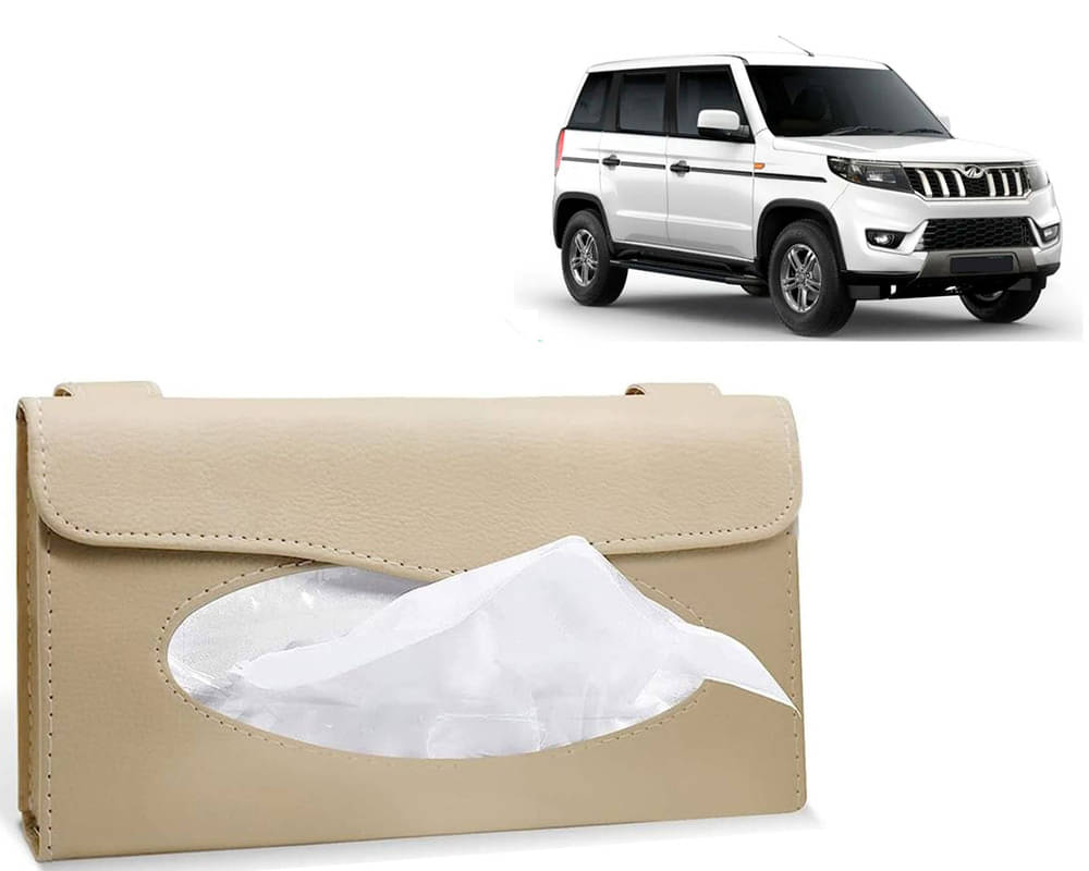     			Car Tissue Holder, Sun Visor Napkin Holder, Car Visor Tissue Holder, Tissue Holder (Beige) For Bolero Neo