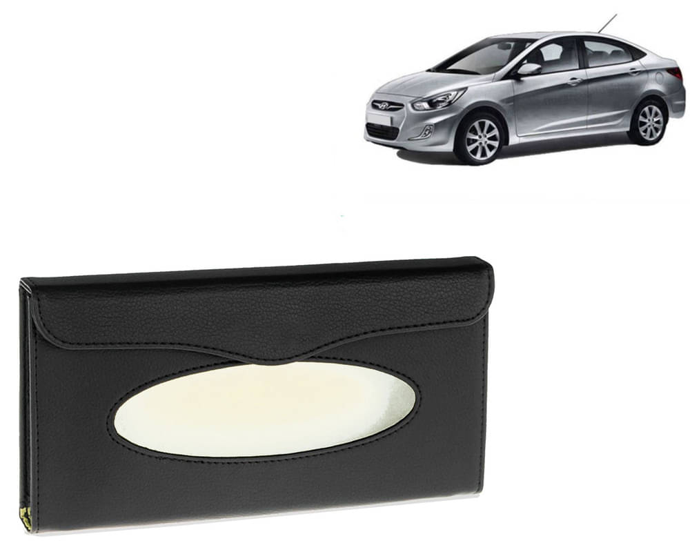 Car Tissue Holder, Sun Visor Napkin Holder, Car Visor Tissue Holder, Tissue Holder (Black) For Verna     			Car Tissue Holder, Sun Visor Napkin Holder, Car Visor Tissue Holder, Tissue Holder (Black) For Verna