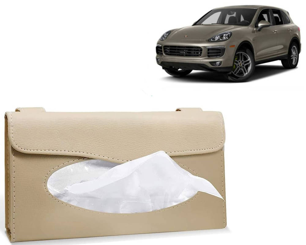     			Car Tissue Holder, Sun Visor Napkin Holder, Car Visor Tissue Holder, Tissue Holder (Beige) For Cayenne E-Hybrid