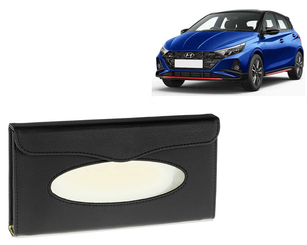     			Car Tissue Holder, Sun Visor Napkin Holder, Car Visor Tissue Holder, Tissue Holder (Black) For I20 N Line