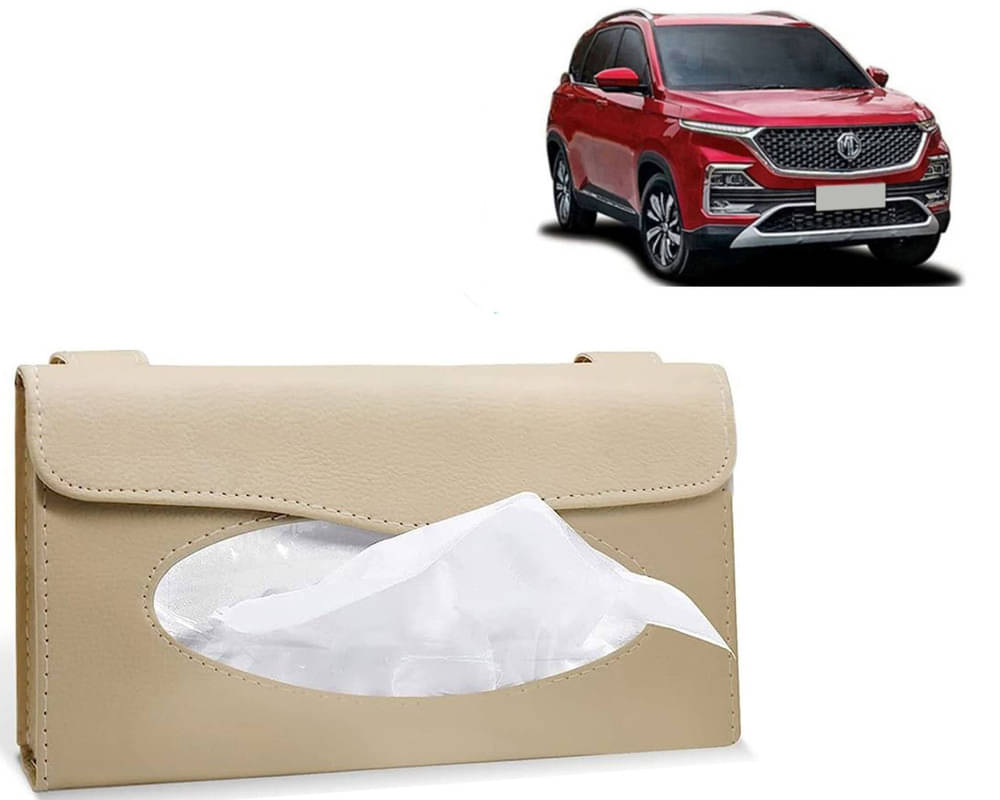 Car Tissue Holder, Sun Visor Napkin Holder, Car Visor Tissue Holder, Tissue Holder (Beige) For MG Hector Car Tissue Holder, Sun Visor Napkin Holder, Car Visor Tissue Holder, Tissue Holder (Beige) For MG Hector