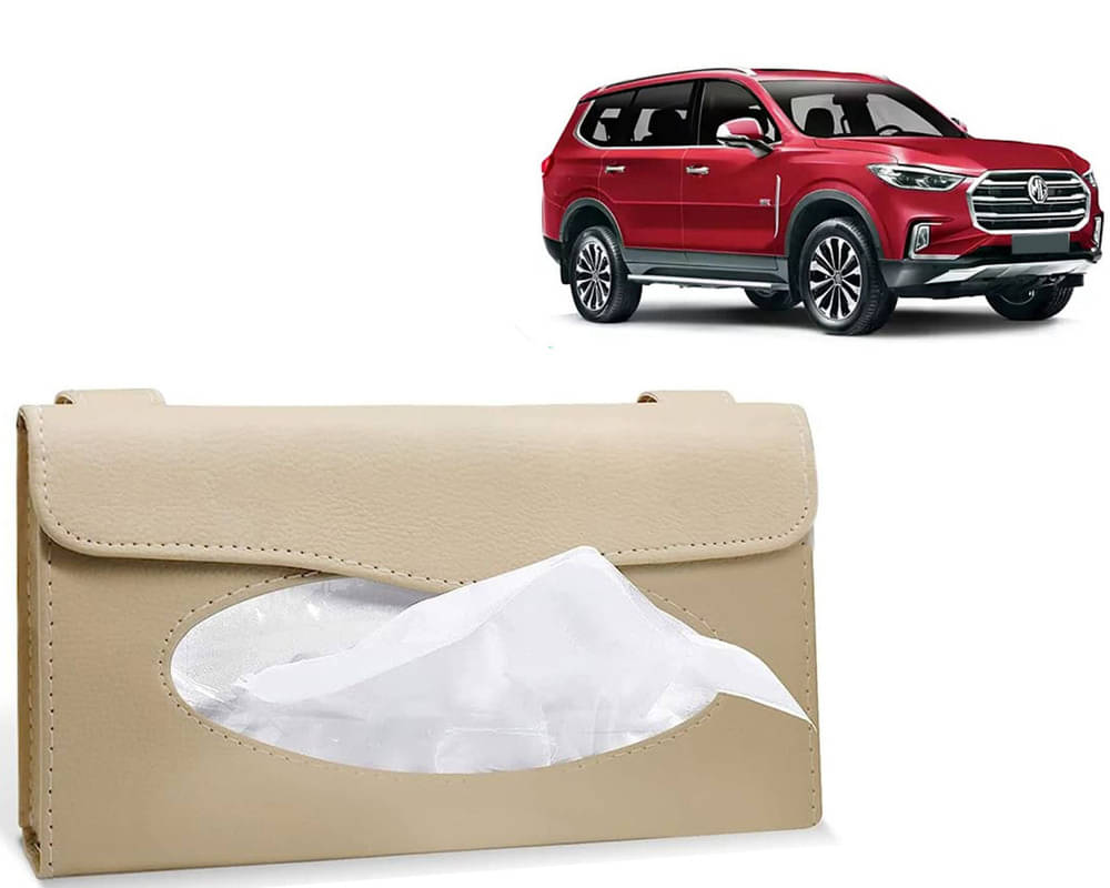 Car Tissue Holder, Sun Visor Napkin Holder, Car Visor Tissue Holder, Tissue Holder (Beige) For MG Gloster Car Tissue Holder, Sun Visor Napkin Holder, Car Visor Tissue Holder, Tissue Holder (Beige) For MG Gloster