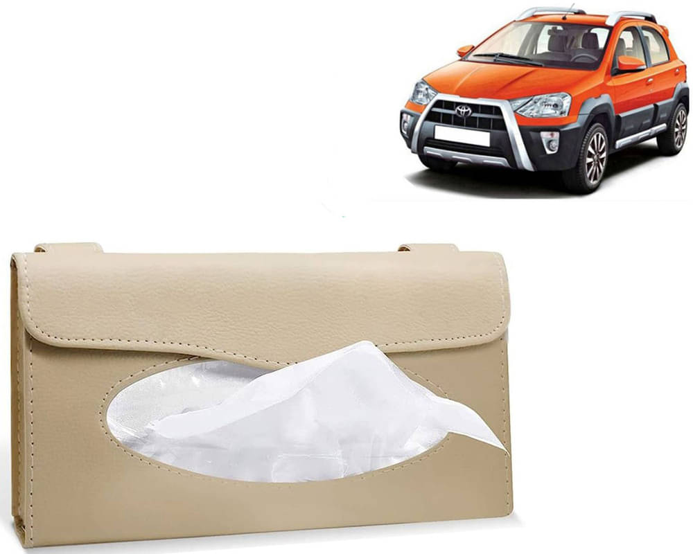 Car Tissue Holder, Sun Visor Napkin Holder, Car Visor Tissue Holder, Tissue Holder (Beige) For Etios Cross     			Car Tissue Holder, Sun Visor Napkin Holder, Car Visor Tissue Holder, Tissue Holder (Beige) For Etios Cross