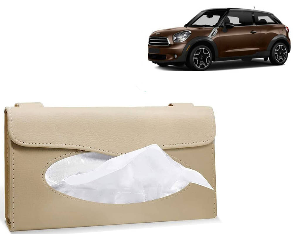 Car Tissue Holder, Sun Visor Napkin Holder, Car Visor Tissue Holder, Tissue Holder (Beige) For Paceman     			Car Tissue Holder, Sun Visor Napkin Holder, Car Visor Tissue Holder, Tissue Holder (Beige) For Paceman
