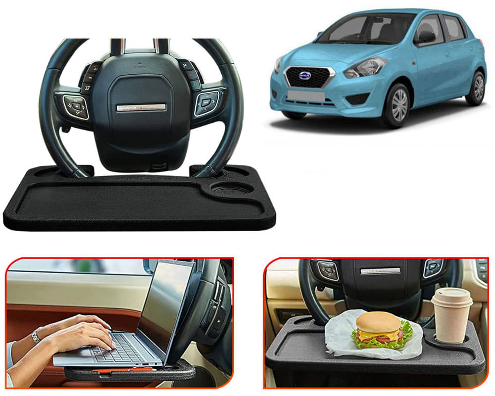 Steering Wheel Desk for Laptop, Multipurpose Travel Accessories, Seat Stand Trays for Eating, Under Table Console (Black) Go Plus Steering Wheel Desk for Laptop, Multipurpose Travel Accessories, Seat Stand Trays for Eating, Under Table Console (Black) Go Plus