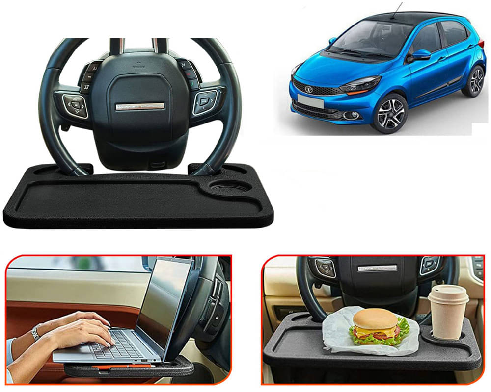 Steering Wheel Desk for Laptop, Multipurpose Travel Accessories, Seat Stand Trays for Eating, Under Table Console (Black) Tiago 2019     			Steering Wheel Desk for Laptop, Multipurpose Travel Accessories, Seat Stand Trays for Eating, Under Table Console (Black) Tiago 2019