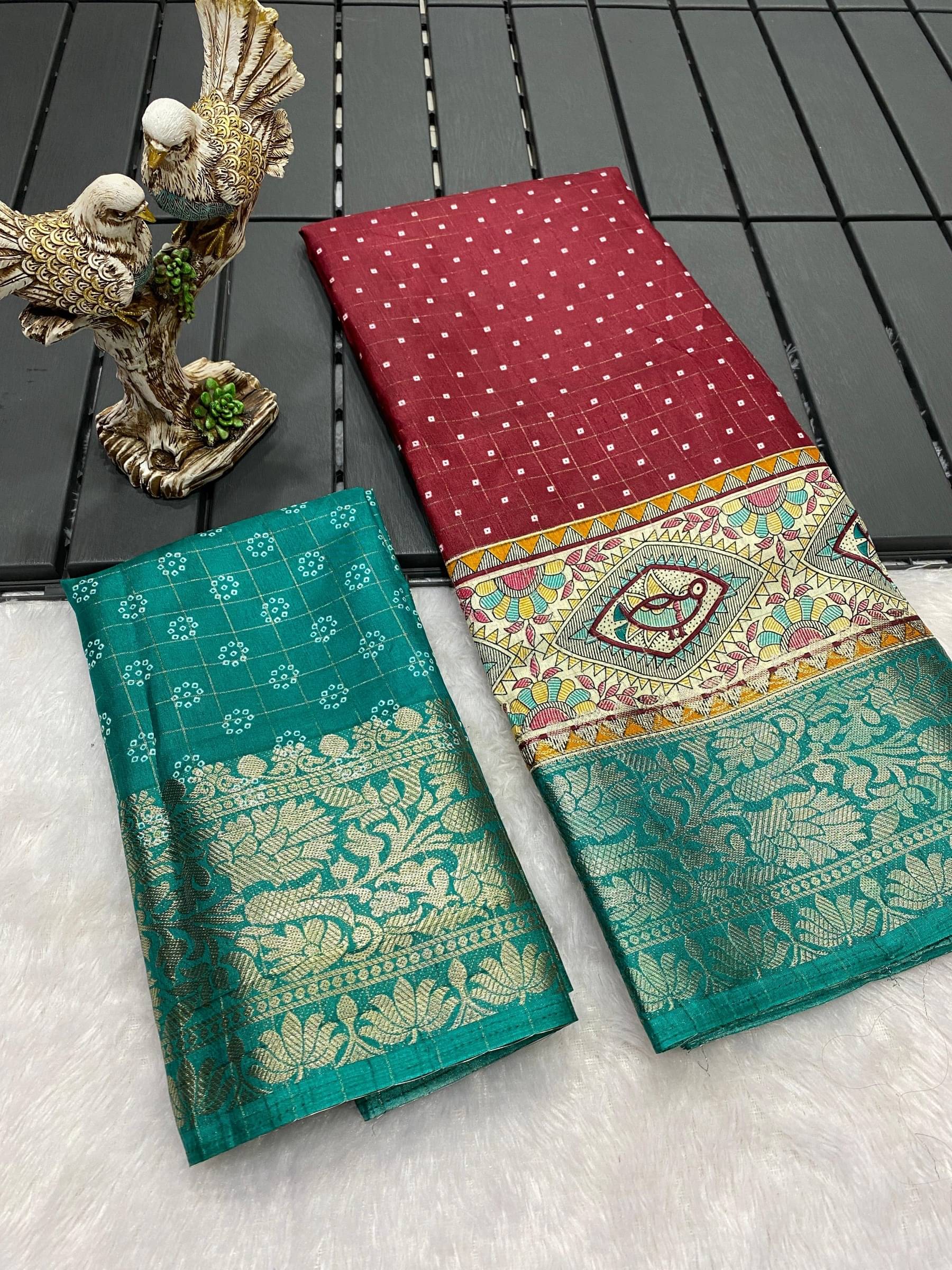     			Shree Mahantam Cotton Printed Saree With Unstitched Blouse Piece ( Red )