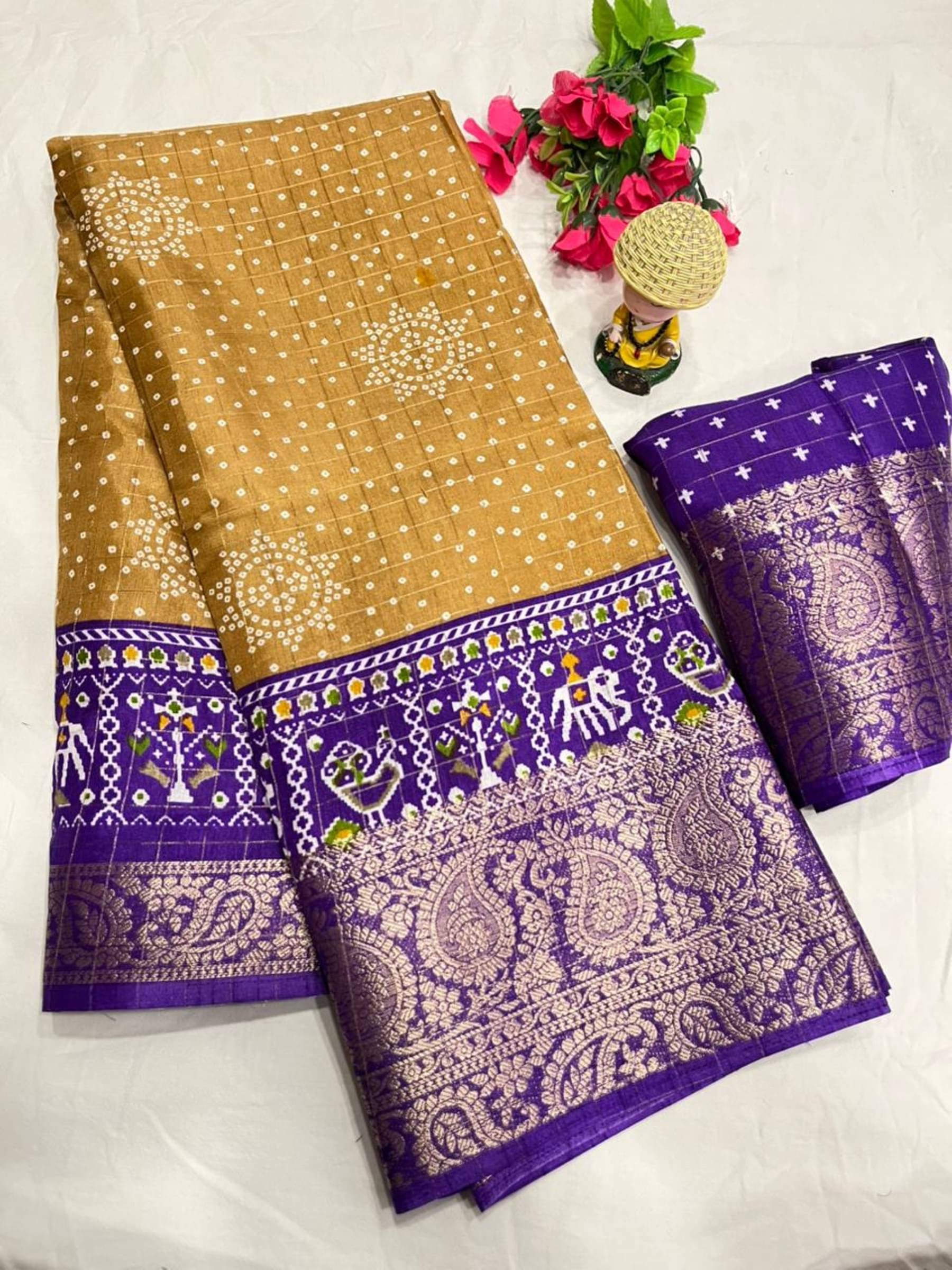 Shree Mahantam Cotton Printed Saree With Unstitched Blouse Piece ( Mustard ) Shree Mahantam Cotton Printed Saree With Unstitched Blouse Piece ( Mustard )