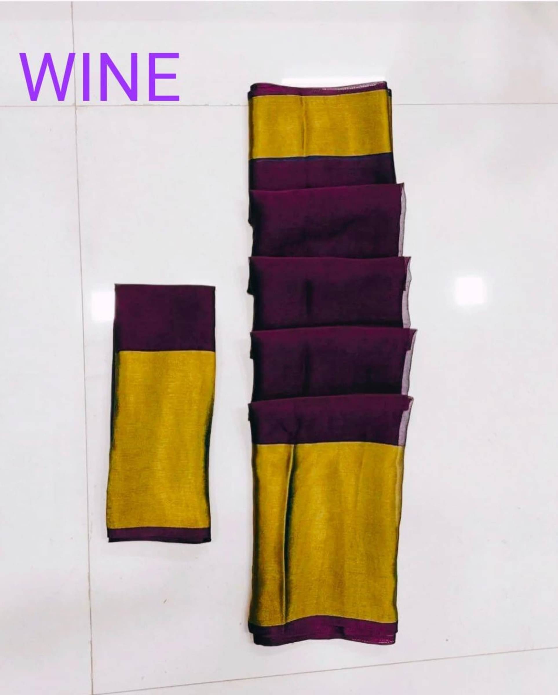    			Shree Mahantam Georgette Solid Saree With Unstitched Blouse Piece ( Purple )