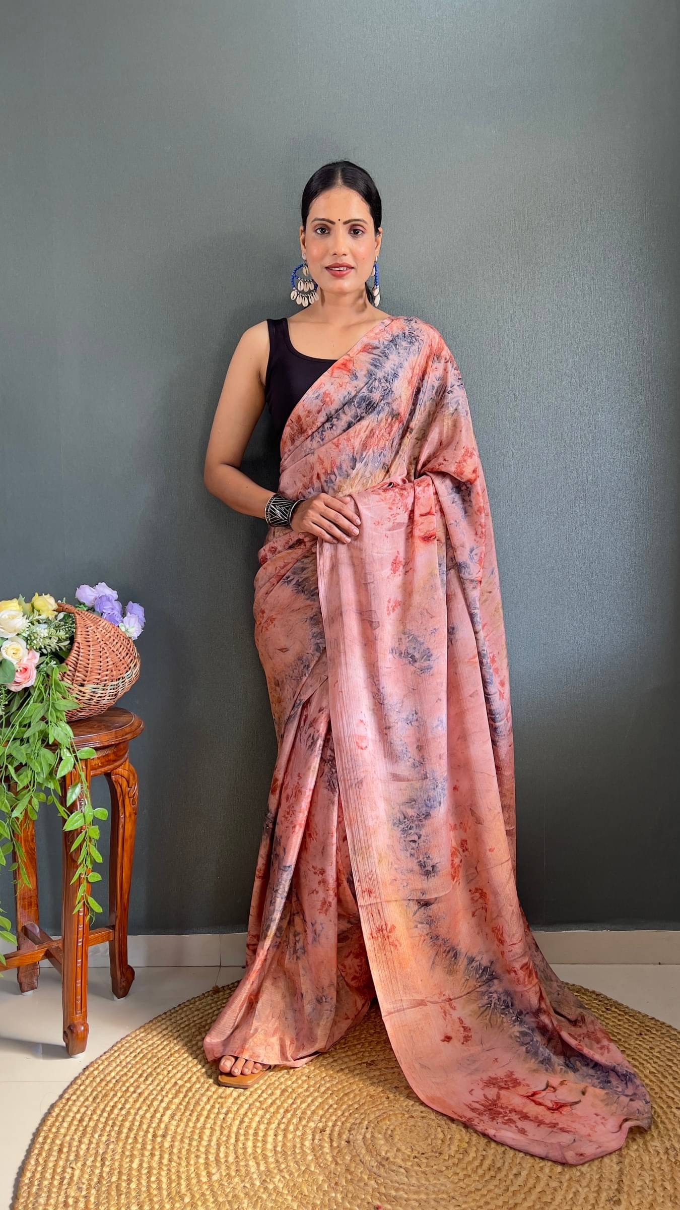 Shree Mahantam Linen Solid Saree With Unstitched Blouse Piece ( Multicolor 9 ) Shree Mahantam Linen Solid Saree With Unstitched Blouse Piece ( Multicolor 9 )