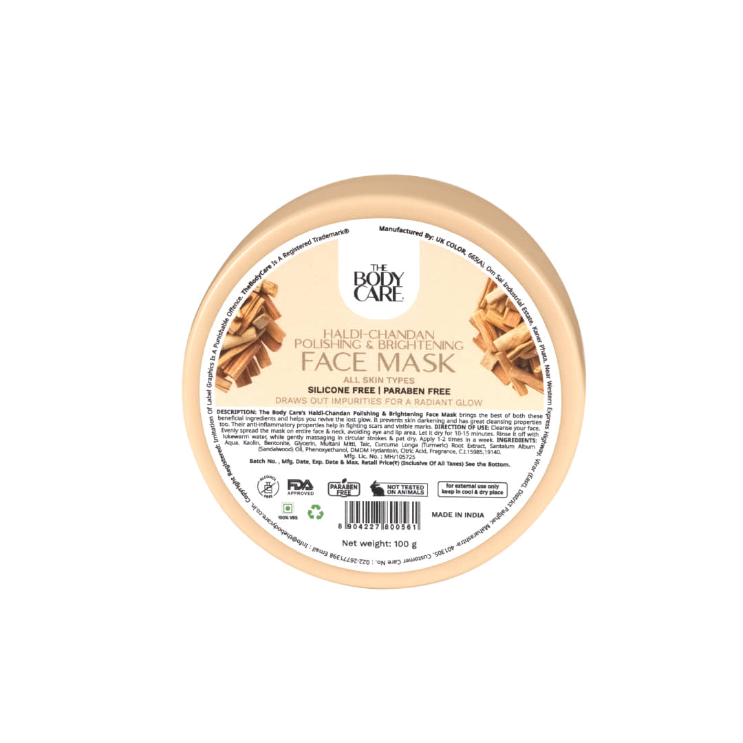 The Body Care Haldi-Chandan Polishing & Brightening Face Mask ( 100g)